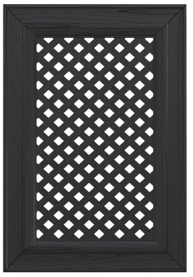 Frame and panel drawer front Lattice door